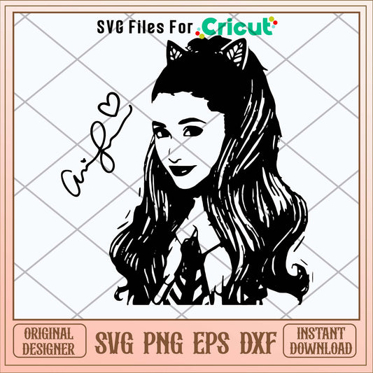 Ariana Grande Svg 1-Svgfilesforcricut