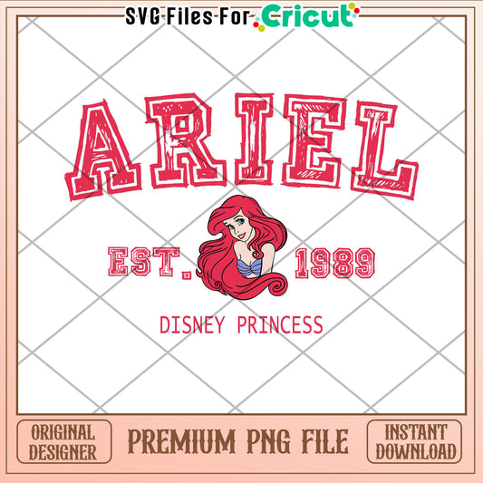 Ariel Disney Princess PNG 1989 Design