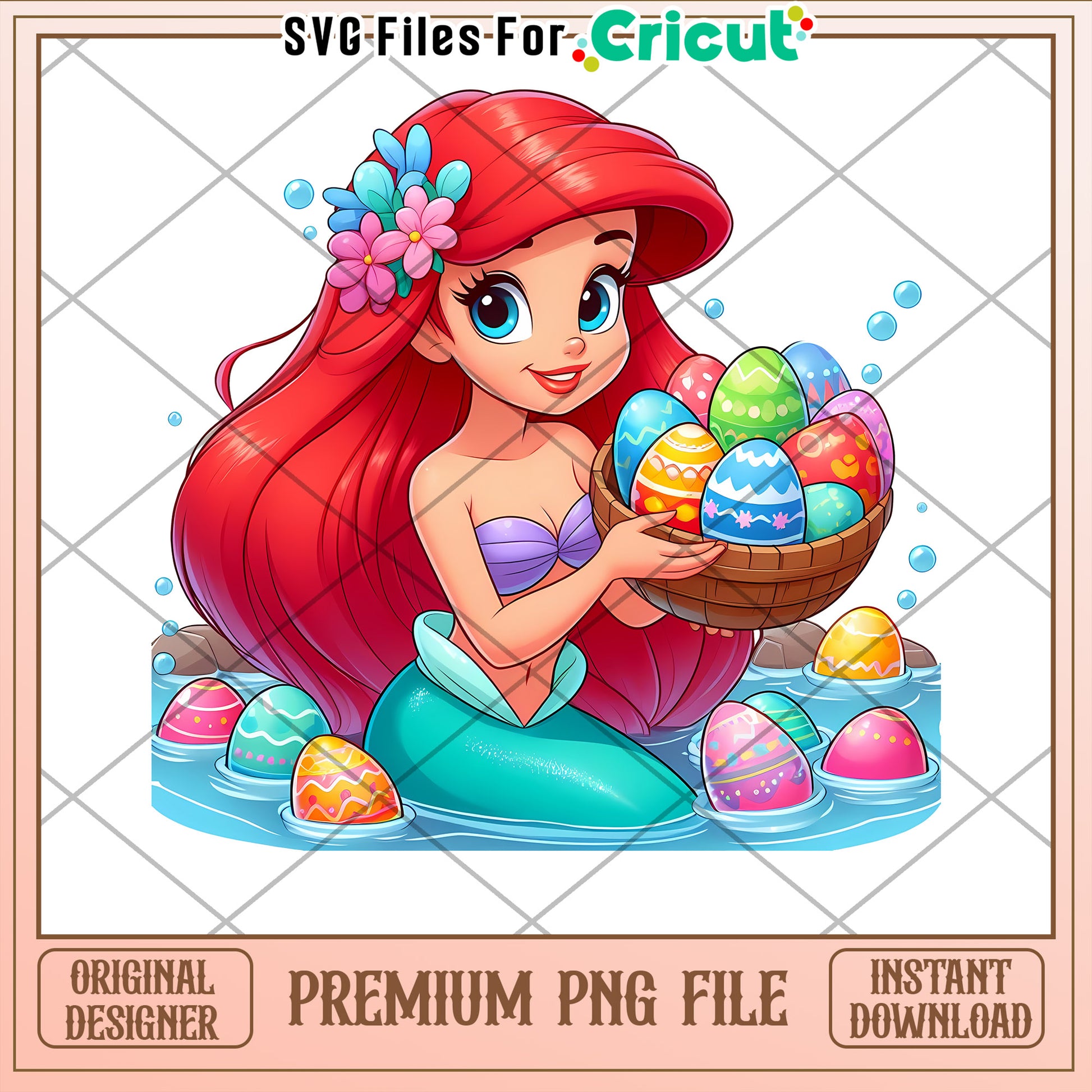 Ariel Easter PNG Sublimation Design