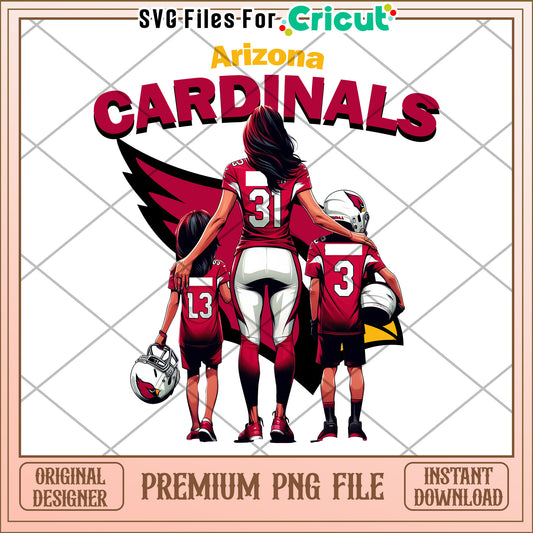 Arizona Cardinals Family PNG Design, Perfect for Cricut Projects