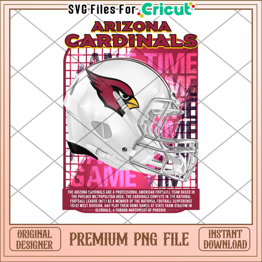 Arizona Cardinals Football Helmet PNG Image for Cricut, Premium Quality Design