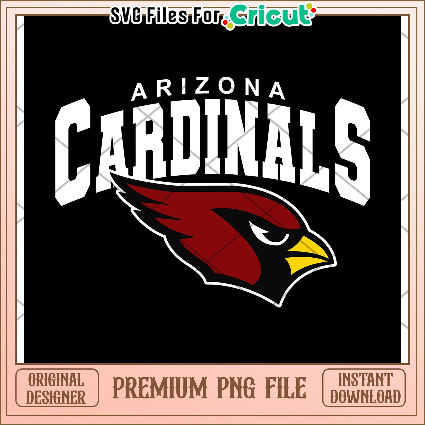 Arizona Cardinals Logo Design for Cricut, Premium PNG Download