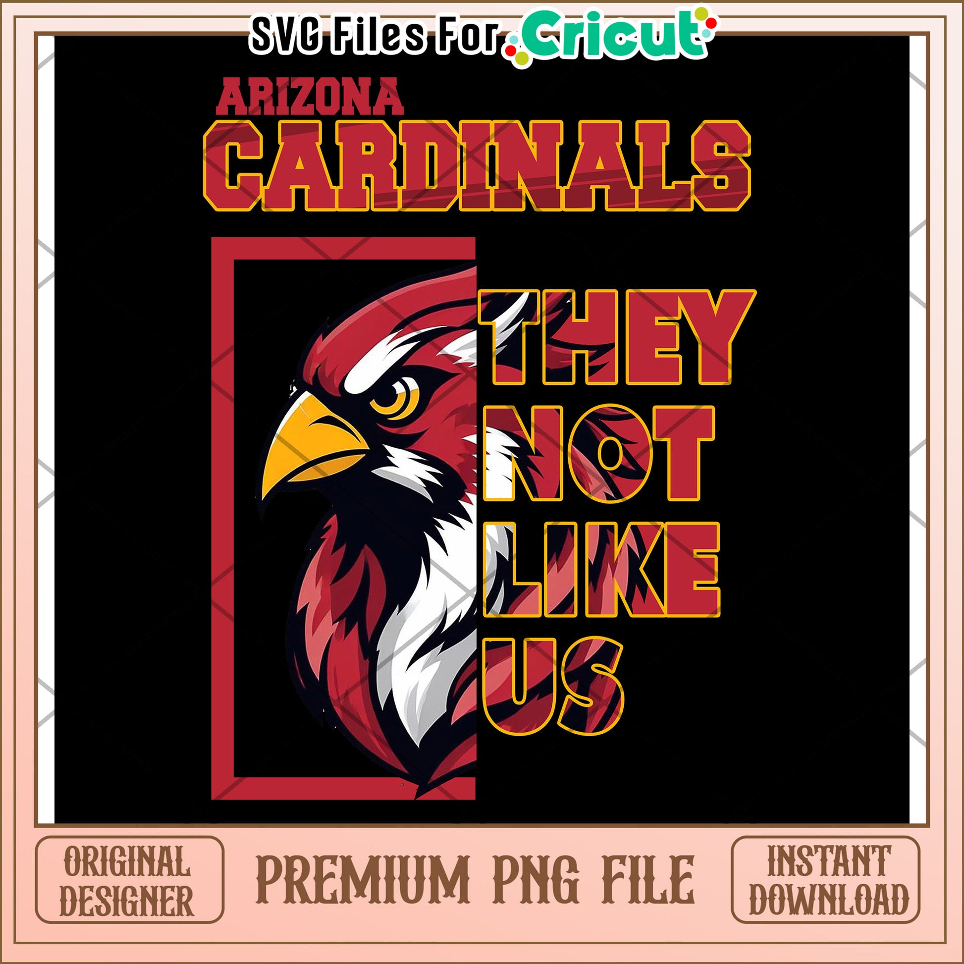 Arizona Cardinals PNG File, Instant Download for Cricut Users