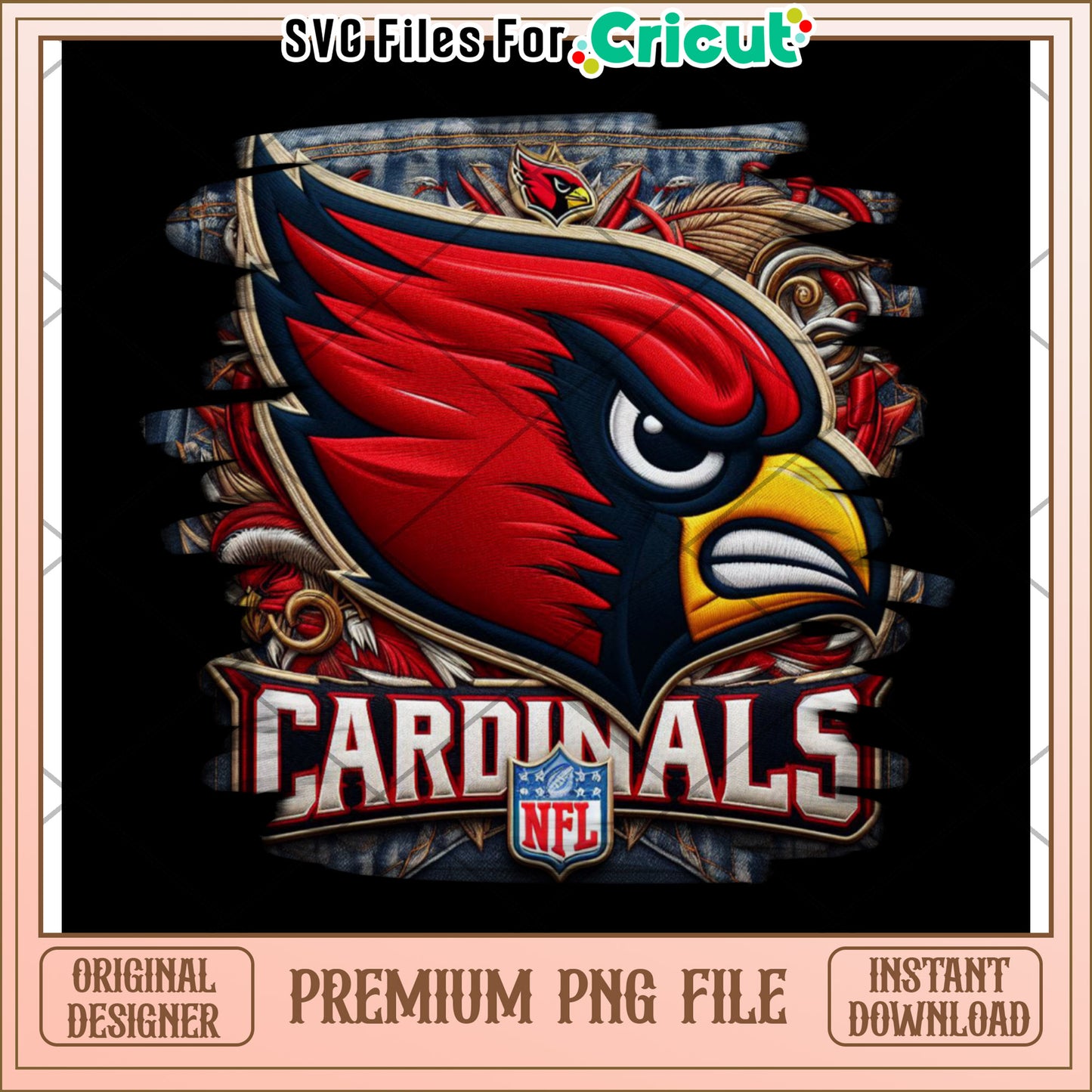 Arizona Cardinals PNG design for Cricut, perfect for sports lovers