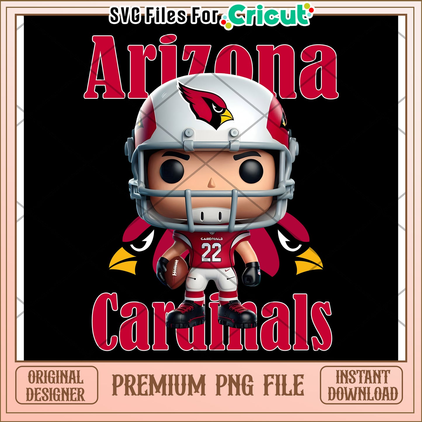 Arizona Cardinals PNG file for Cricut, perfect for sports fans