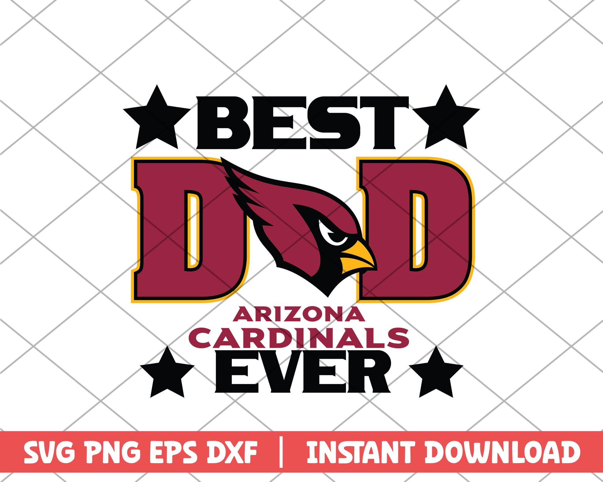 Arizona Cardinals best dad ever svg, Arizona Cardinals svg 