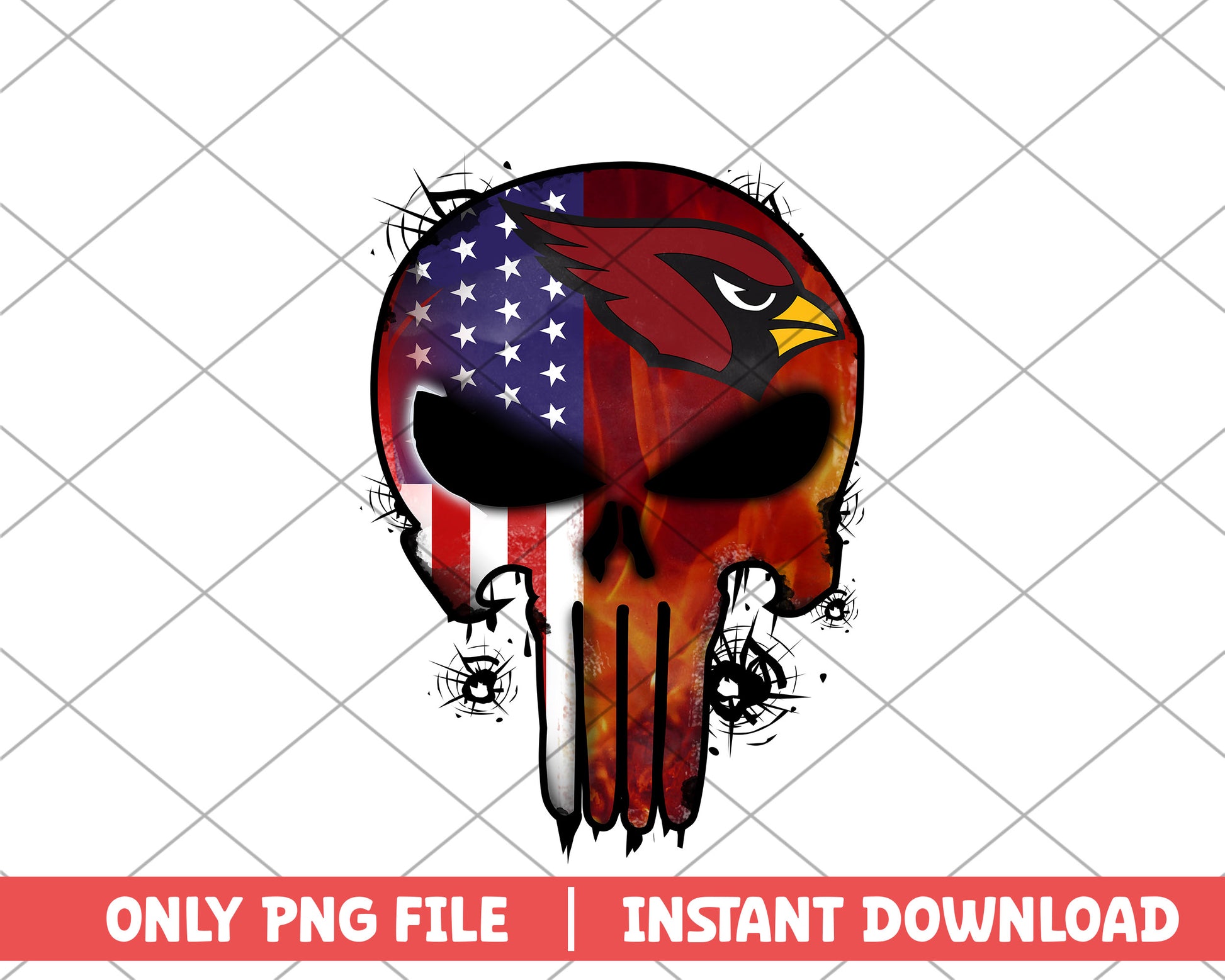 Arizona Cardinals punisher png, Arizona Cardinals png