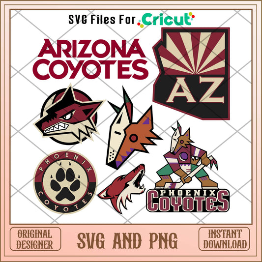 Arizona Coyotes svg, Arizona Coyotes svg bundle, NHL svg