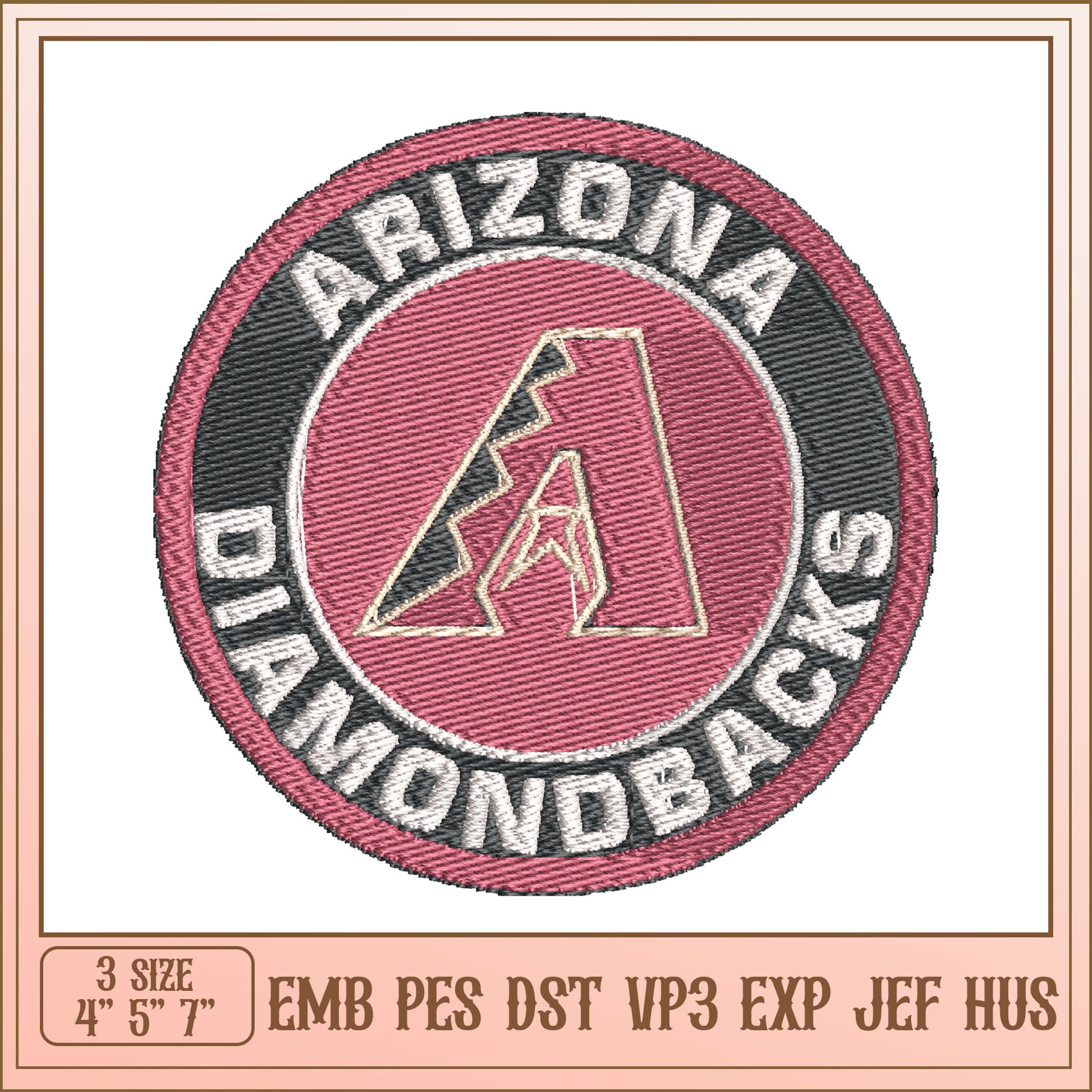 Arizona Diamondbacks Embroidery Design