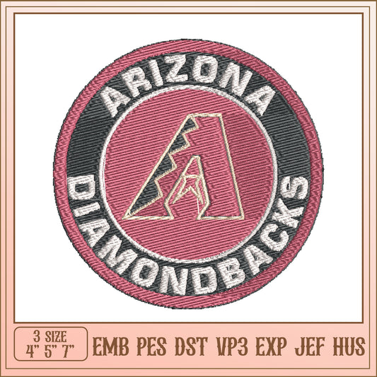 Arizona Diamondbacks Embroidery Design