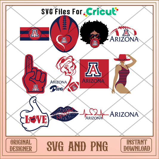Arizona Wildcats like svg, Arizona Wildcats svg bundle, NCAA svg