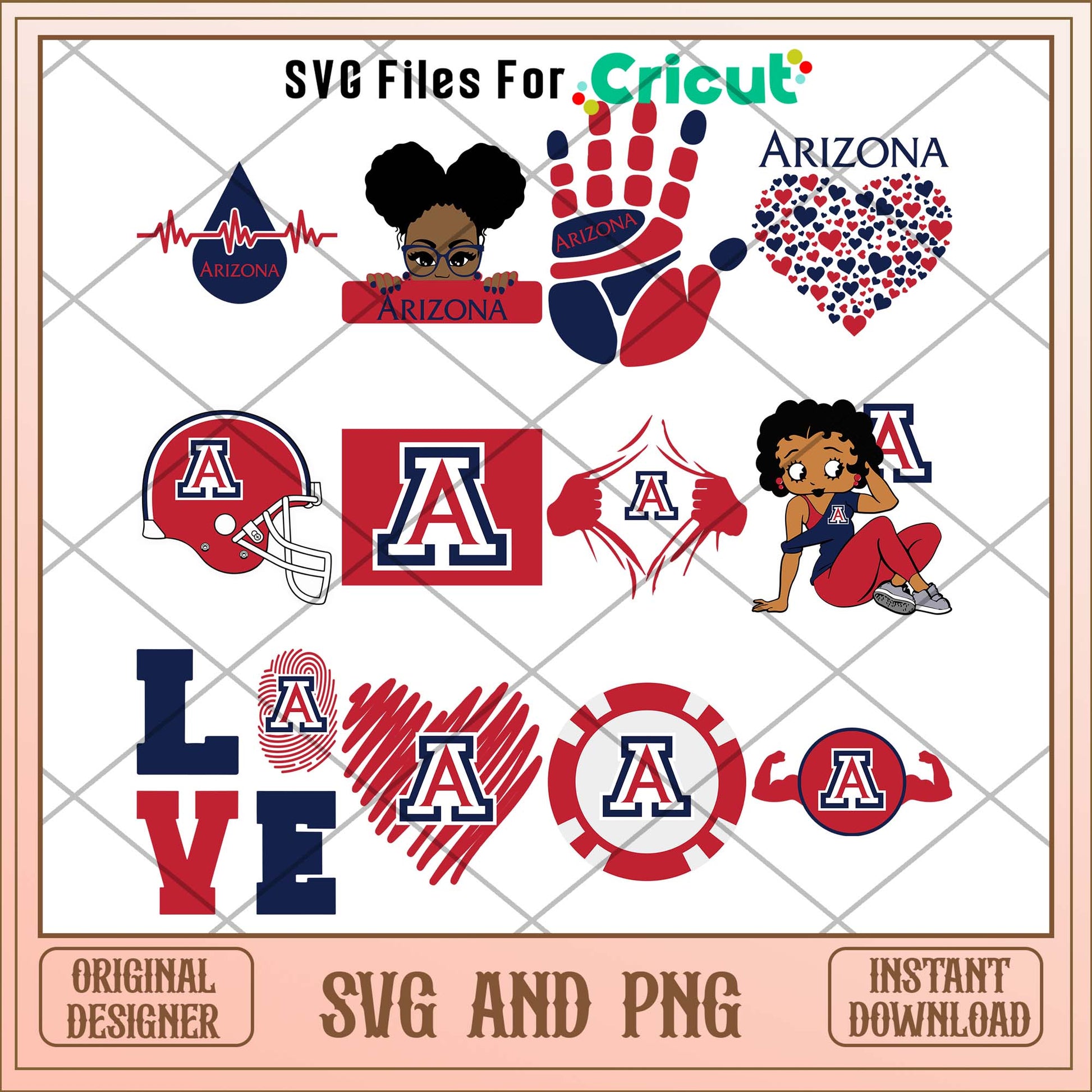 Arizona Wildcats heart svg, Arizona Wildcats svg bundle, NCAA svg