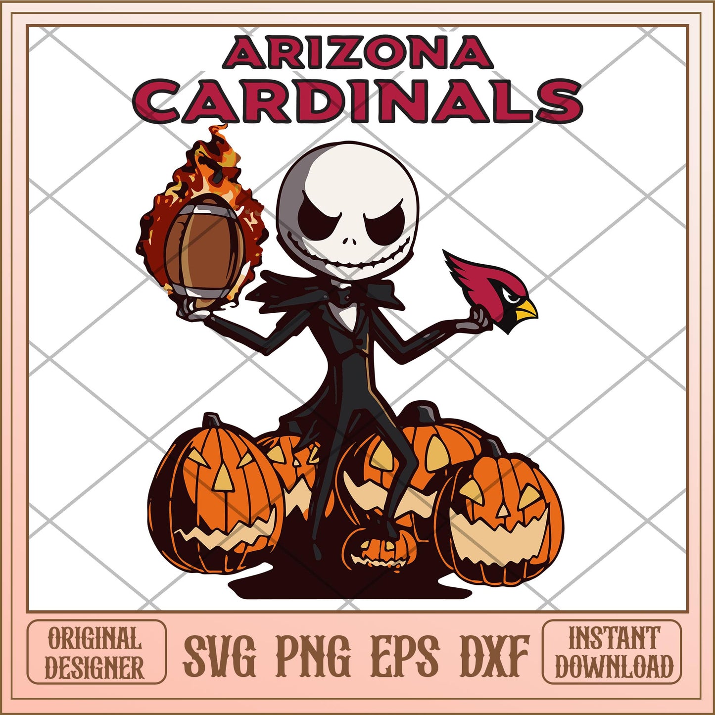 Arizona Cardinals Jack bundle svg, The Nightmare Before Christmas Svg, digital download