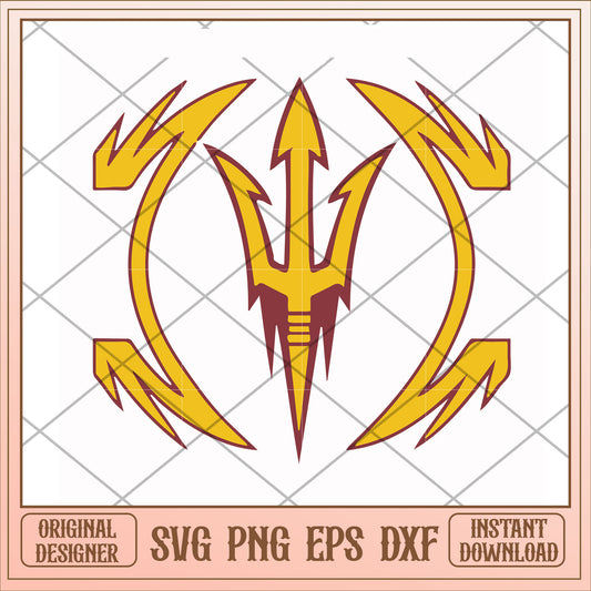 Arizona state golden trident logo svg, trident logo svg , ncaa svg