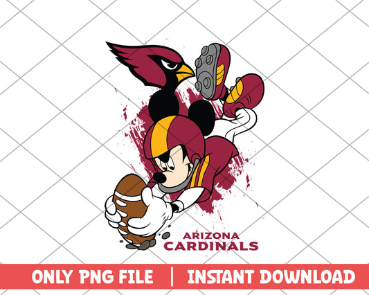 Arizona cardinals mickey touch down png, arizona cardinals png