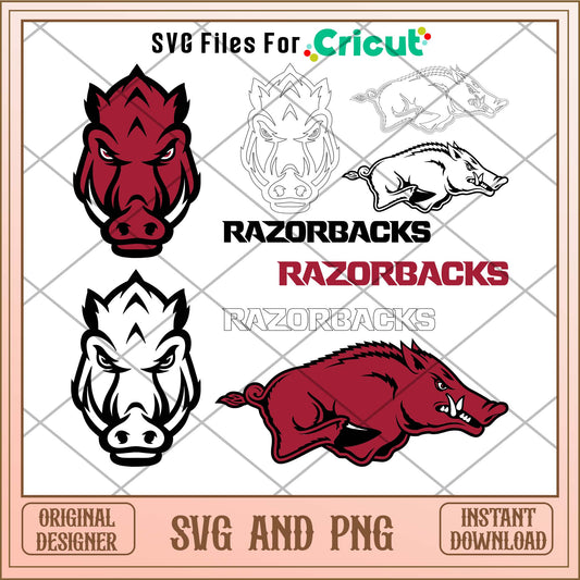 Arkansas Razorbacks team sports svg bundle, Sport svg - Svgfileforcricut