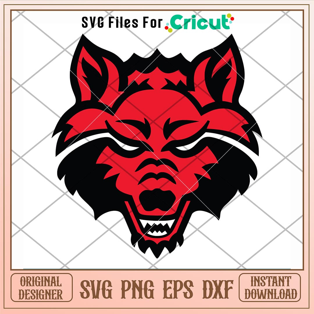 Arkansas State Red Wolves Logo Svg, Arkansas State Red Wolves Svg, NCAA Svg