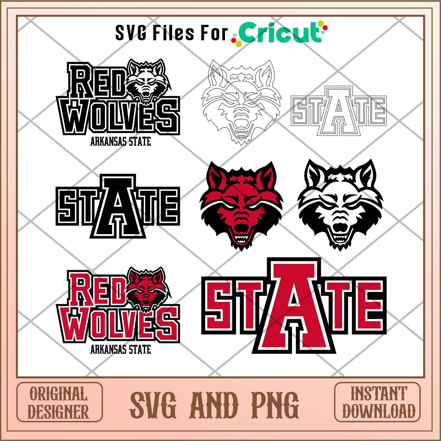 Arkansas State Red Wolves team sports svg bundle, Sport svg - Svgfileforcricut