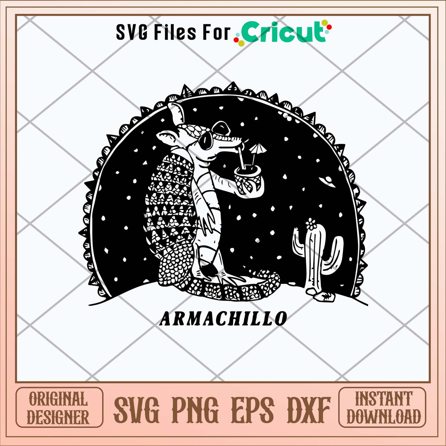 Armadillo T Shirts Armachillo Drinking Cocktails UFO Svg-Svgfilesforcricut