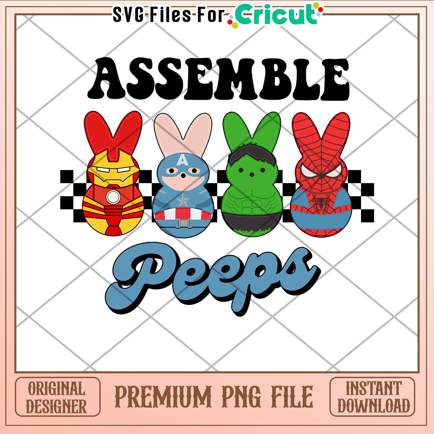 Assemble Peeps PNG Superhero Easter