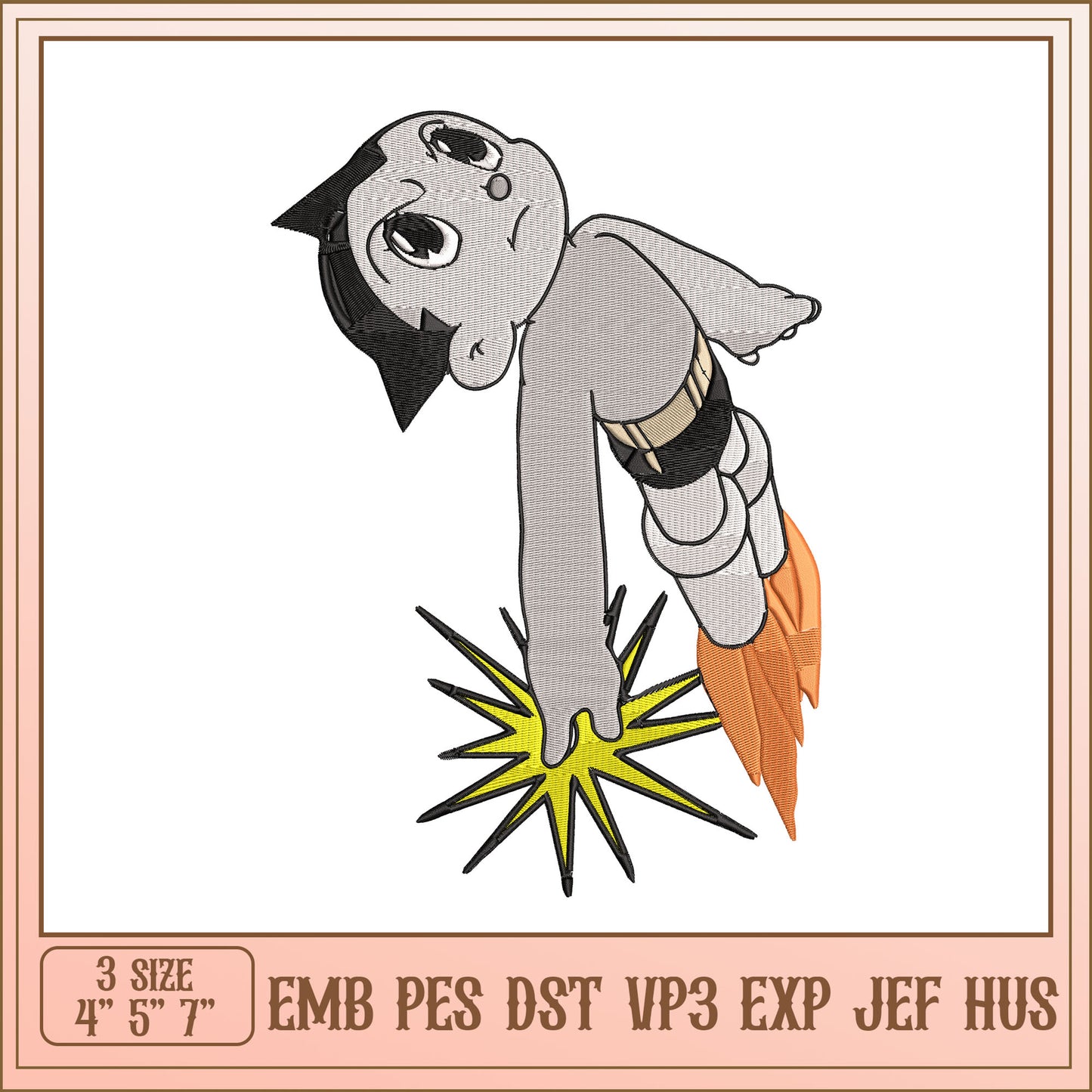 Astro Boy Embroidery Design