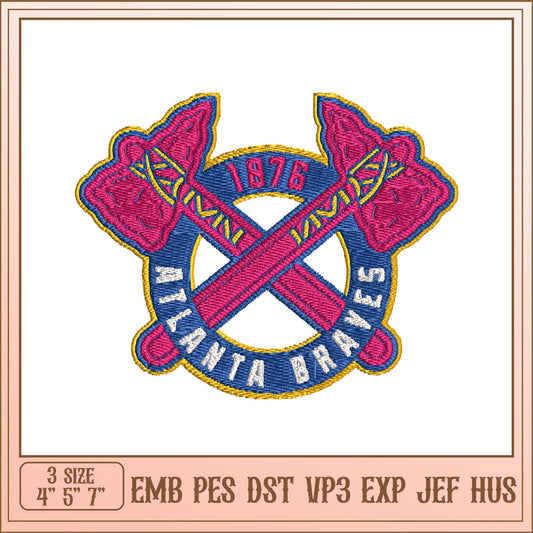 Atlanta Braves Embroidery Design - EMB PES DST