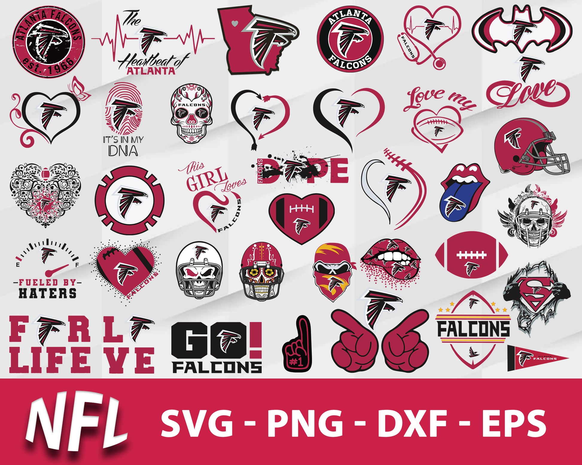 Atlanta falcons logo nfl bundle svg, atlanta falcons football​ svg