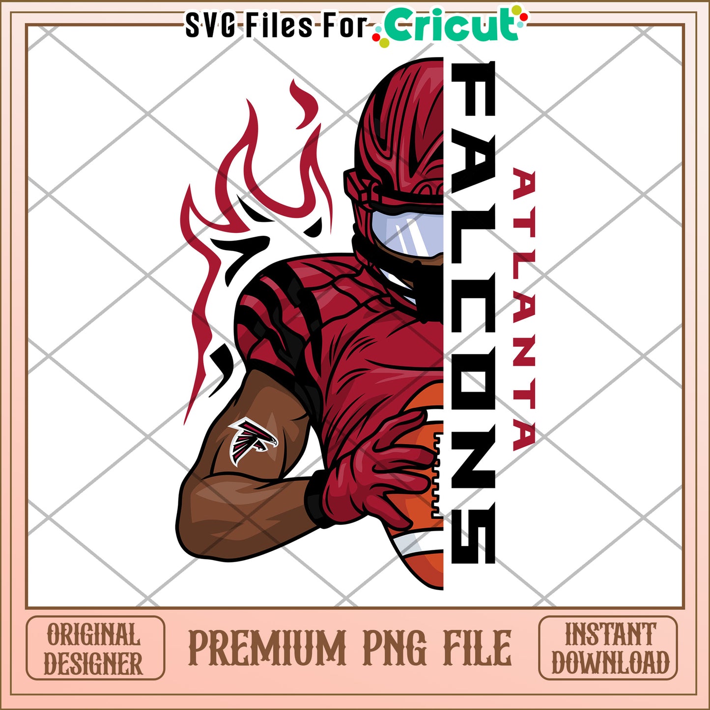 Atlanta Falcons Football PNG Design for Cricut, Instant Download Option