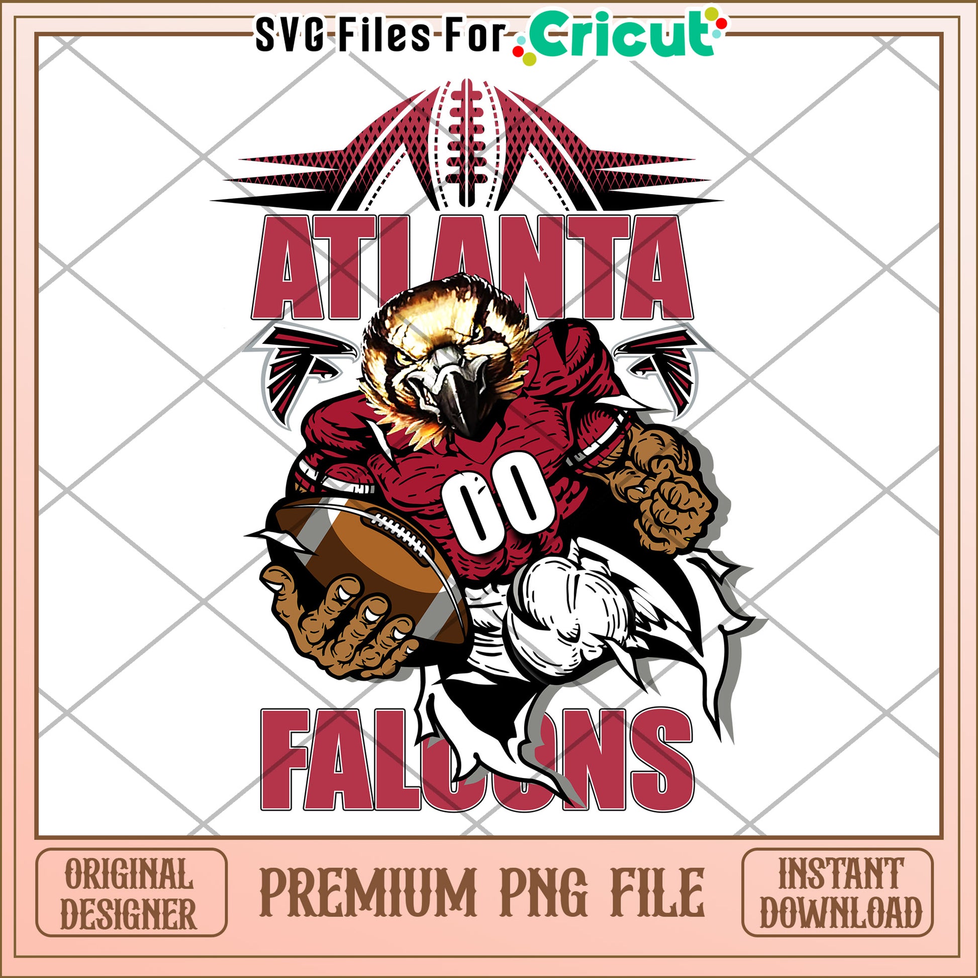 Atlanta Falcons Football PNG File, perfect for custom designs