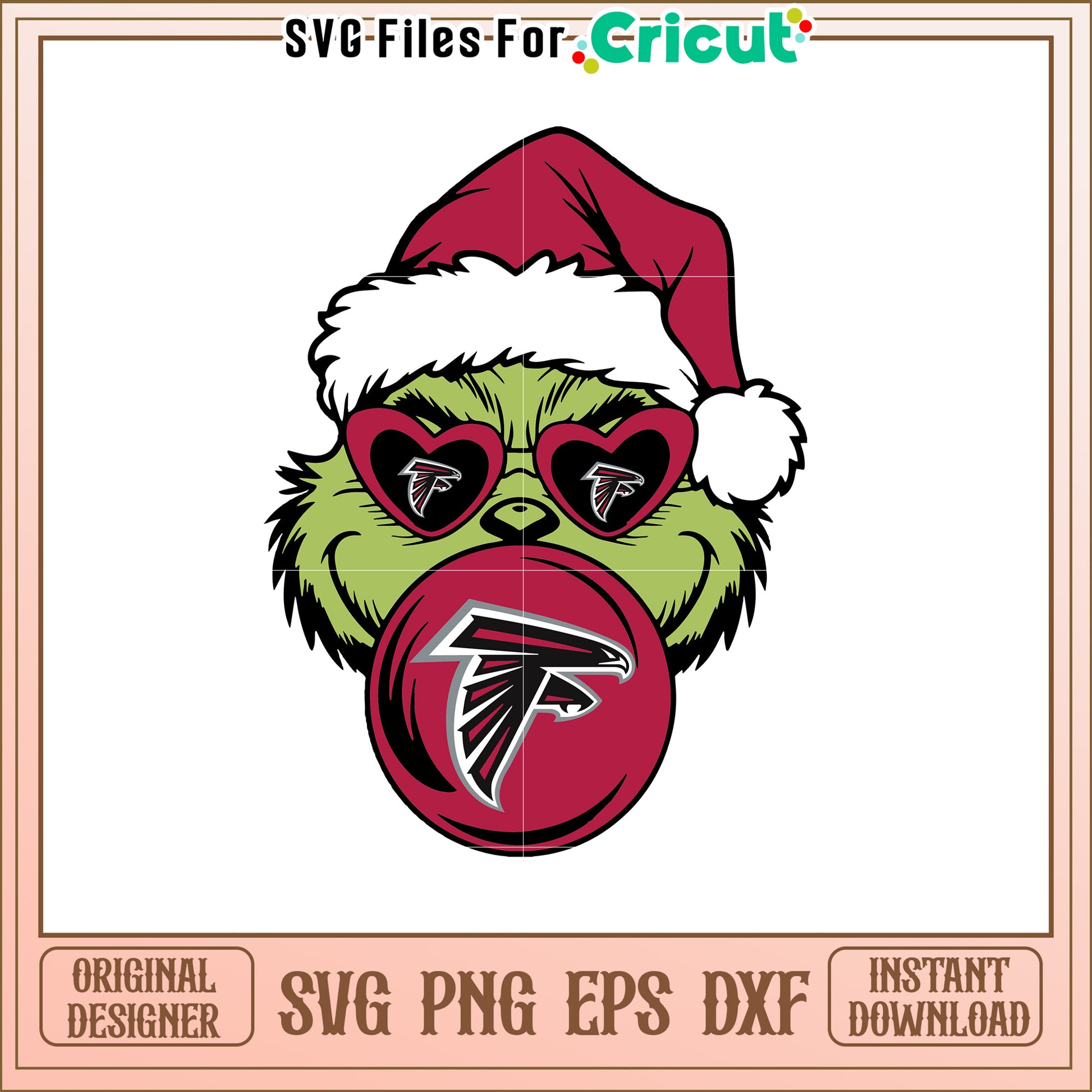 Atlanta Falcons Grinch SVG Christmas Design Download