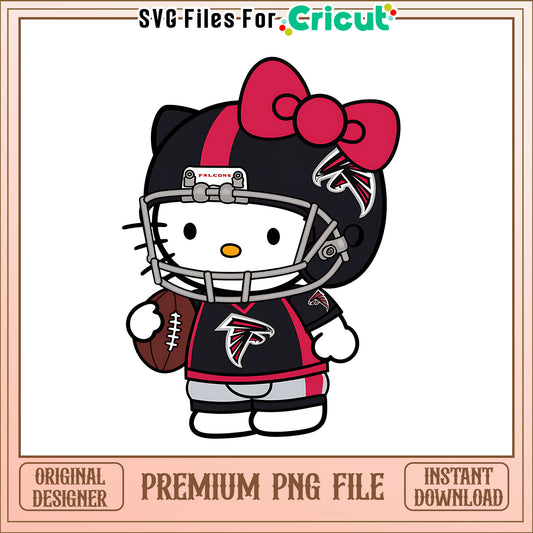 Atlanta Falcons Hello Kitty helmet png, Atlanta Falcons png, NFL png