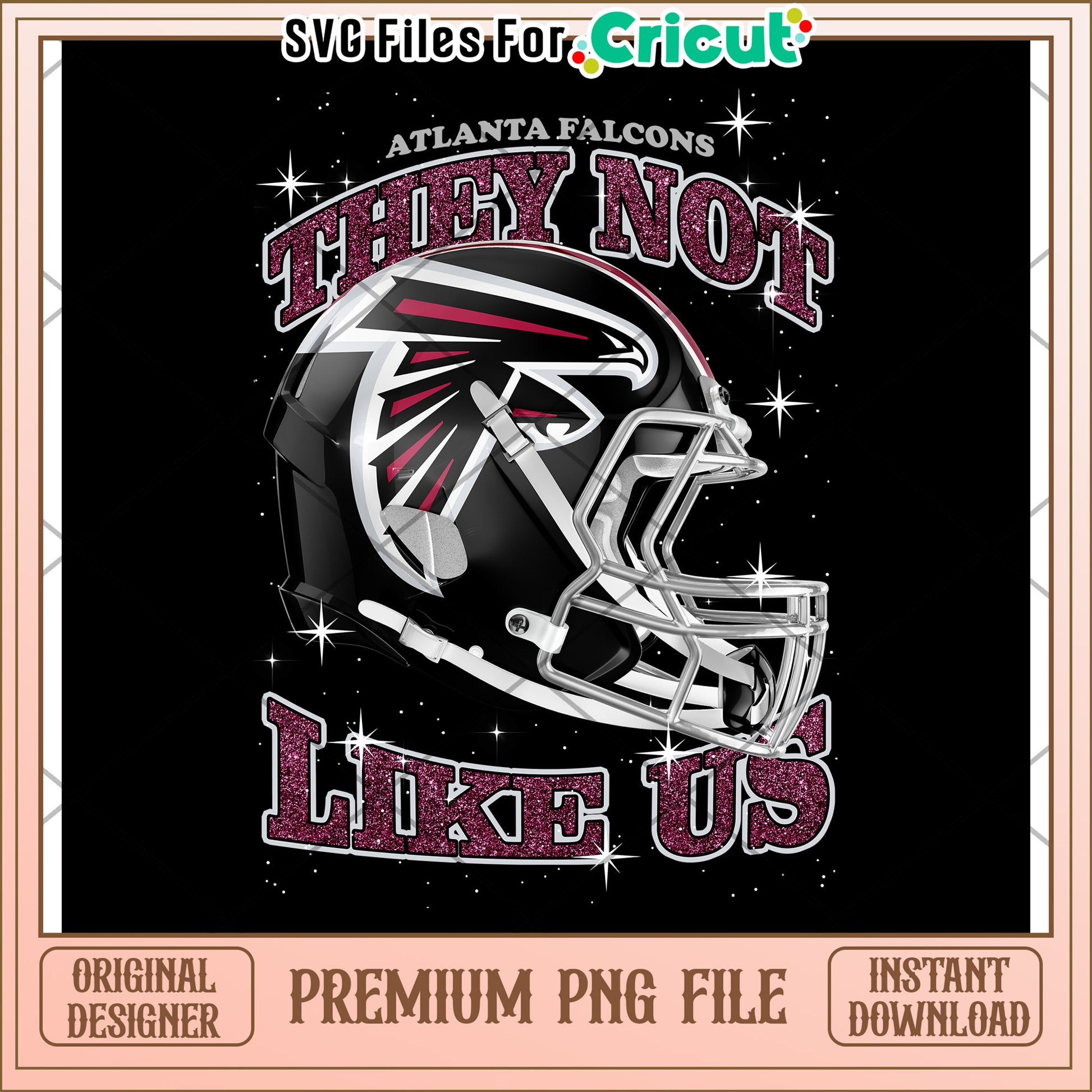 Atlanta Falcons Helmet Design, Perfect for Cricut Projects