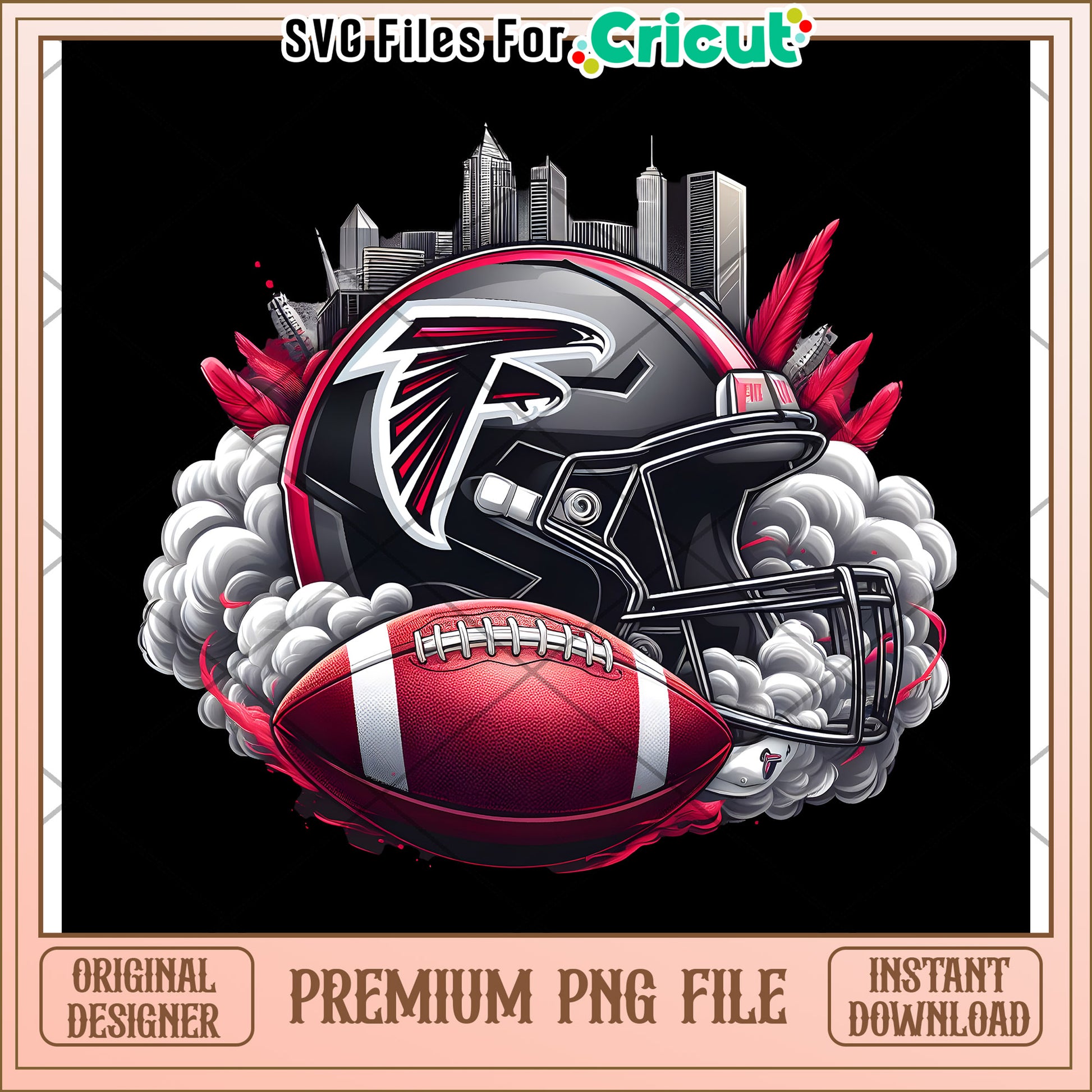 Atlanta Falcons Helmet PNG Design, perfect for Cricut projects