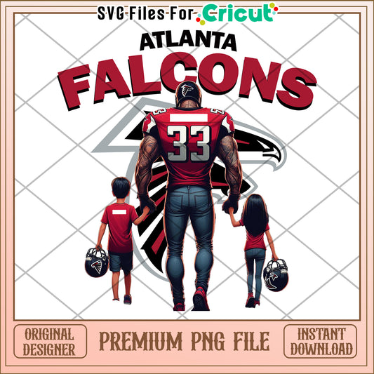 Atlanta Falcons PNG Design for Cricut, Instant Download Available