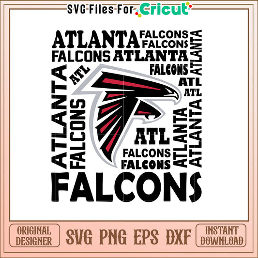 Atlanta Falcons SVG Design for Craft Projects
