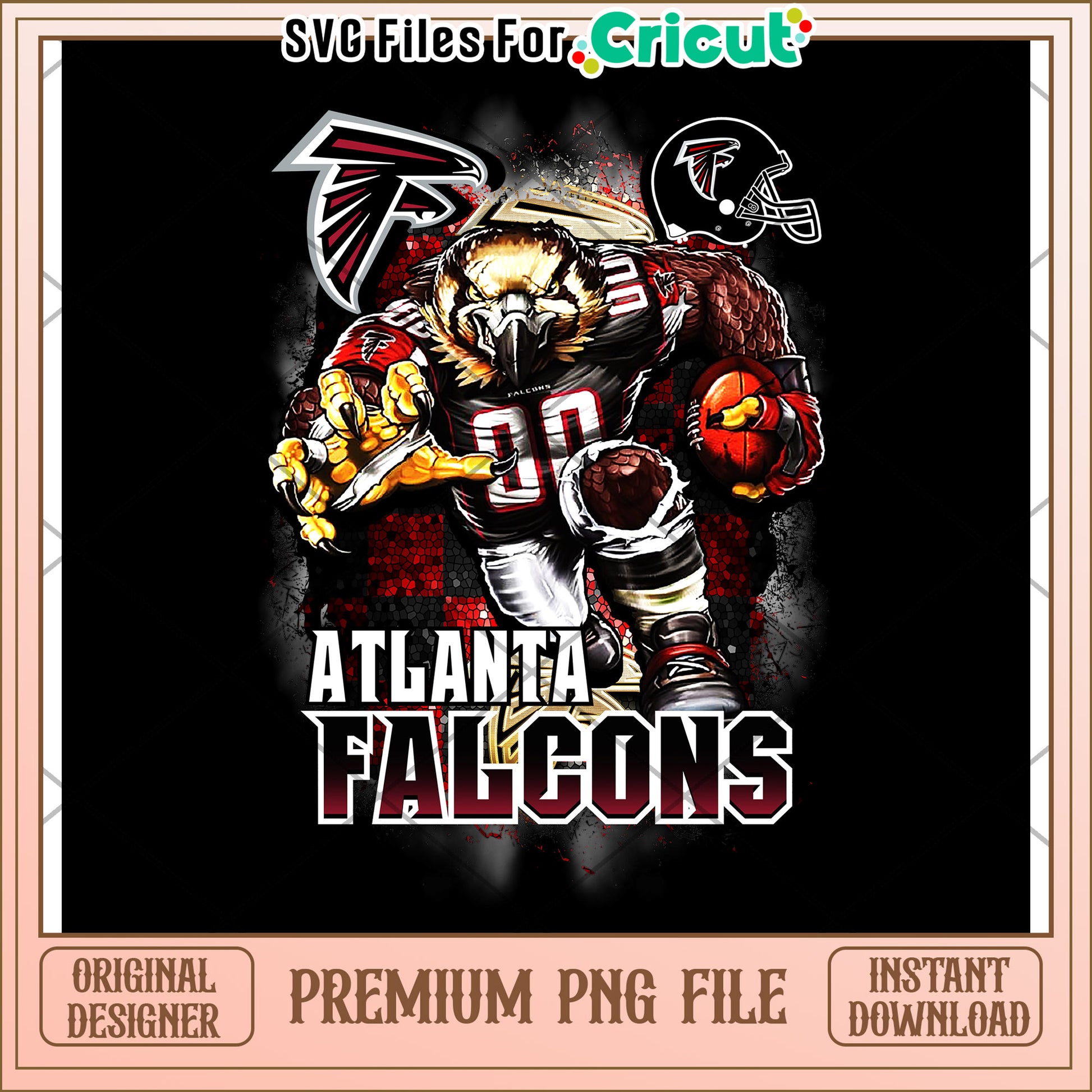 Atlanta Falcons SVG File for Cricut, premium instant download design