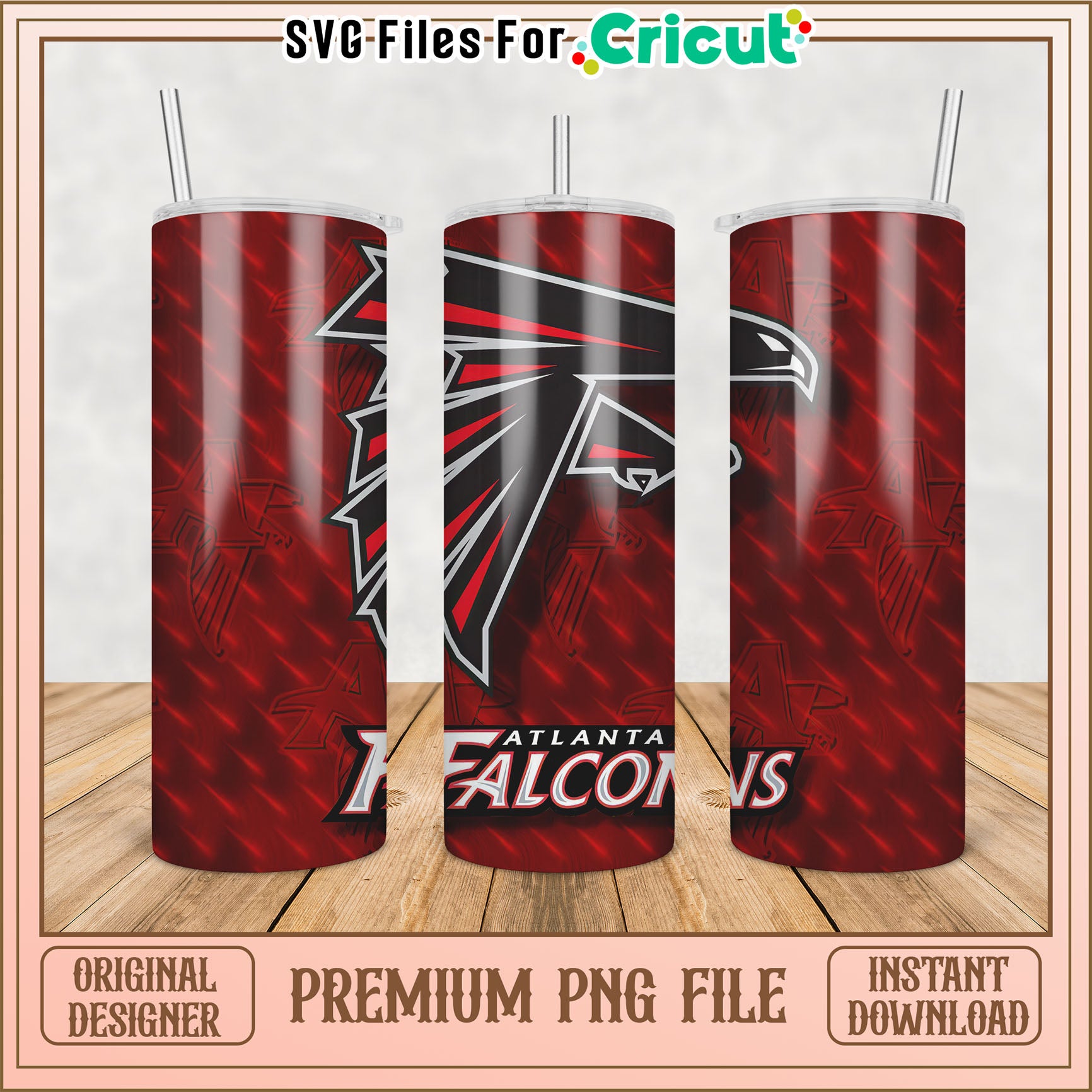 Atlanta Falcons Tumbler PNG Design for Cricut Crafting Needs