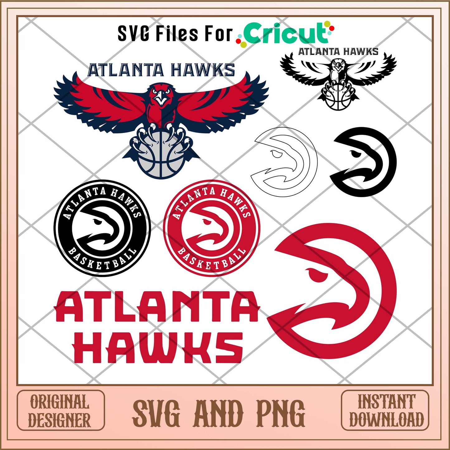 Atlanta Hawks logo svg, Atlanta Hawks svg bundle, NBA svg