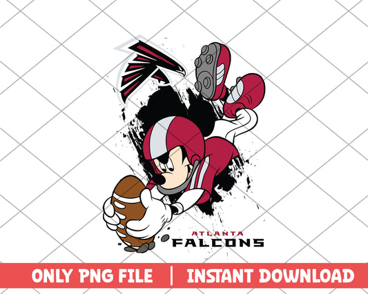 Atlanta falcons mickey touch down png, atlanta falcons png