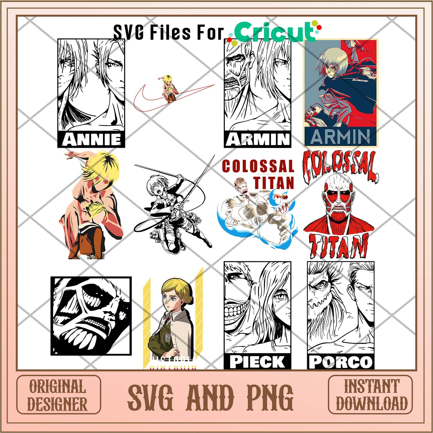 Attack On Titan characters svg bundle, Anime bundle - Svgfileforcricut