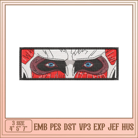 Attack on Titan Eye Embroidery Design