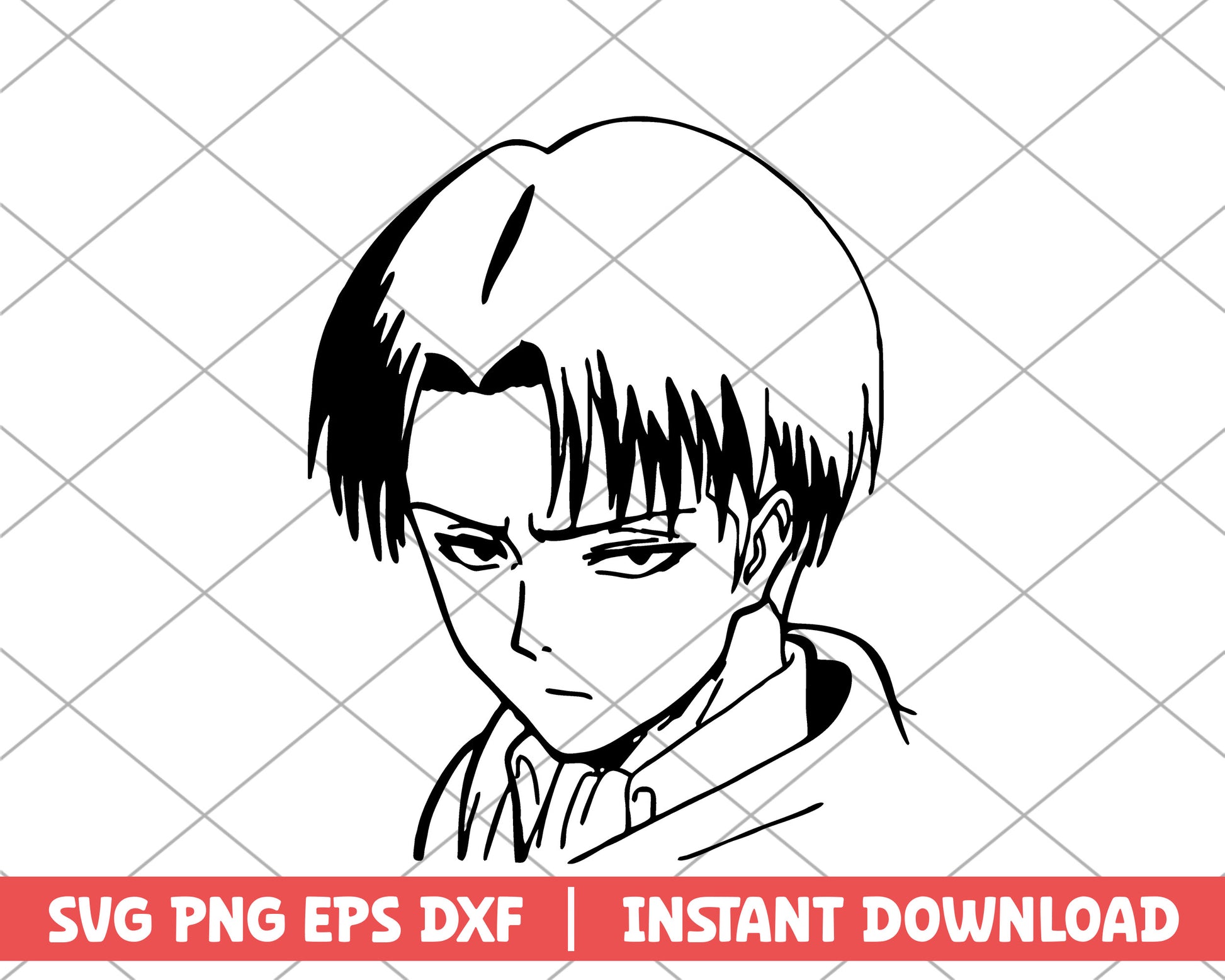 Attack on titan levi anime svg