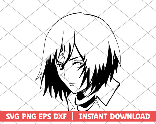 Attack on titan mikasa ackerman anime svg