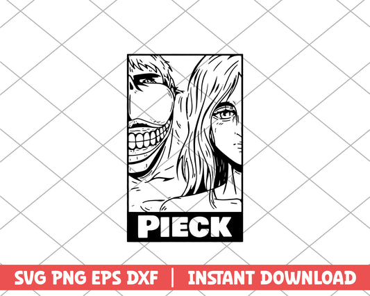 Attack on titan pieck finger anime svg