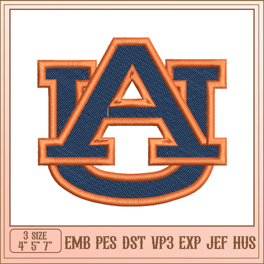 Auburn AU Embroidery Design