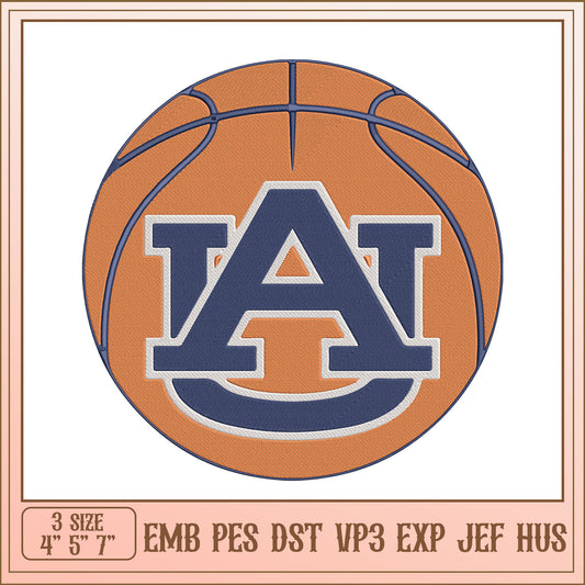 Auburn Tigers Basketball Embroidery Design