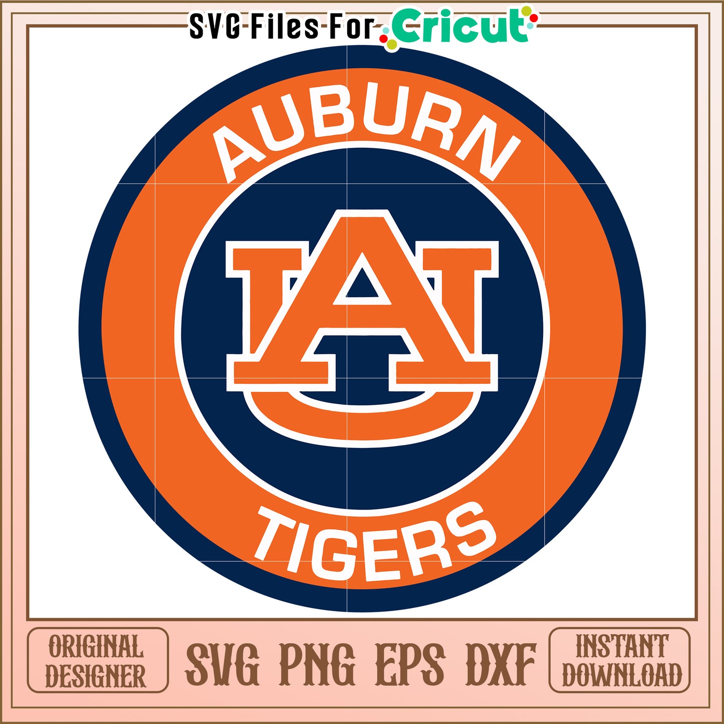 Auburn Tigers SVG Design for Cricut, Instant Download and Ready to Use