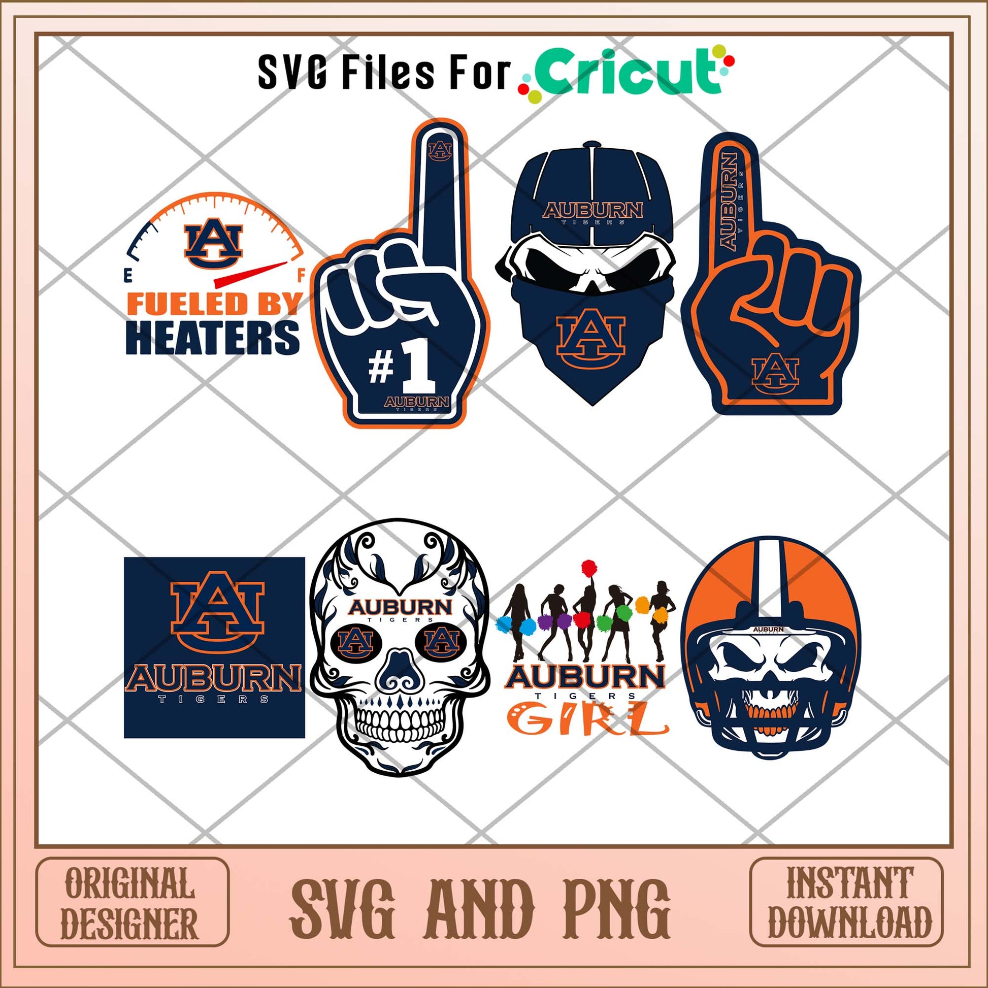 Auburn tigers skull svg, Auburn tigers svg bundle, NCAA svg 