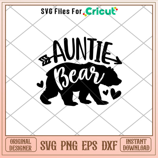 Auntie Bear Family, Auntie Bear Family Svg