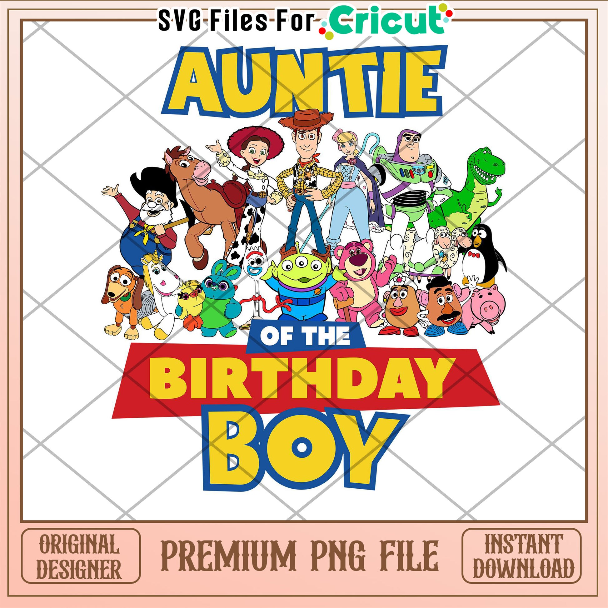 Auntie Birthday Boy Toy Story PNG